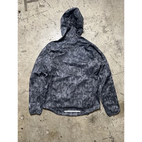 Nike Gray Camo Patterned Athletics West‎ 2011 Nylon Sample Windbreaker Men’s M - Picture 2 of 13